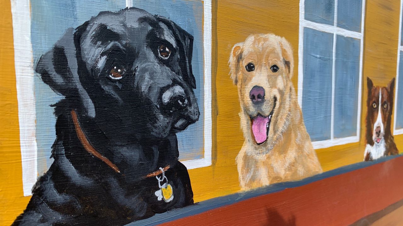 Pet rescue mural at the Humane Society of Wayne County – Spectrum News