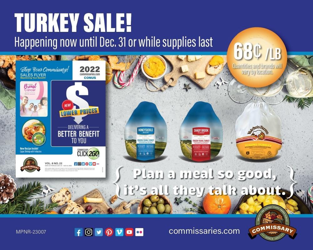 Low prices on whole frozen turkeys featured in DeCA's Oct. 24 -Nov. 6 regional Sales Flyers – DVIDS