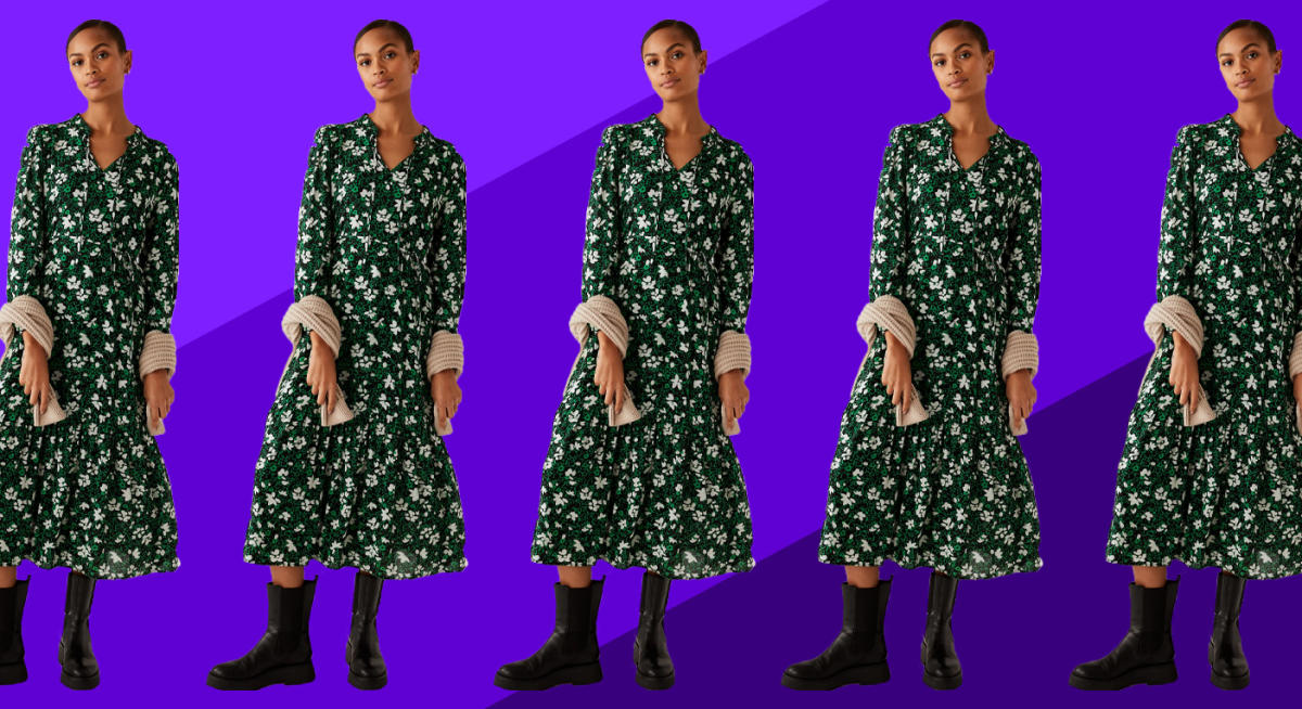 Dress of the day: The £40 floral midi that's ideal for autumn – Yahoo Entertainment