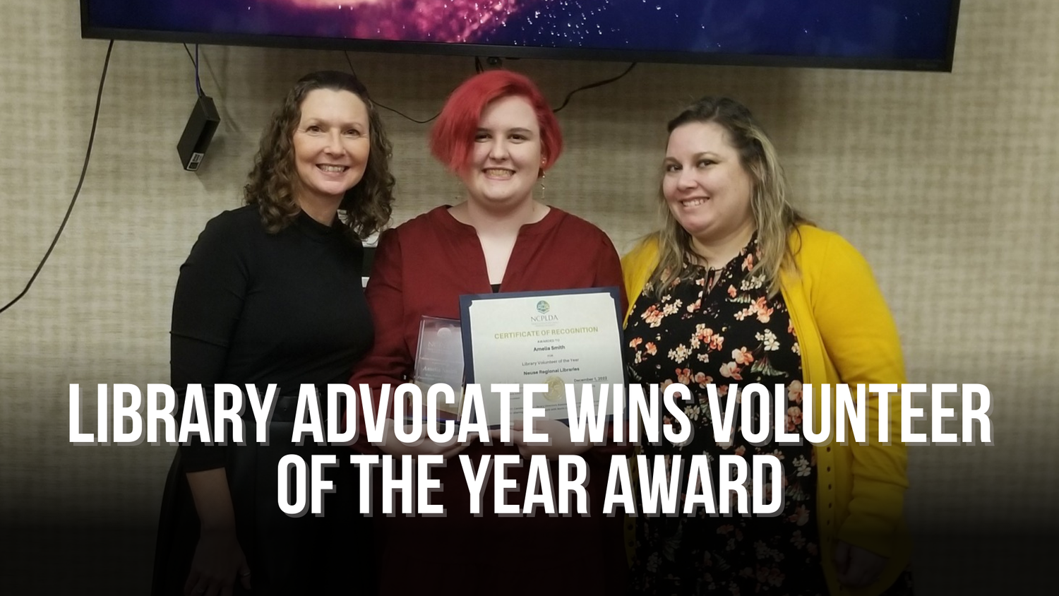 Library advocate wins volunteer of the year award — Neuse News – Neuse News